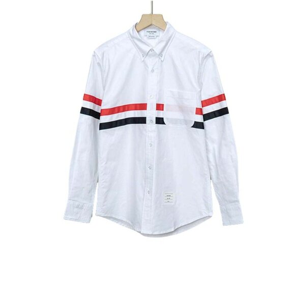 Thom Browne White Oxford Long Sleeved Shirt - Picture 1 of 9